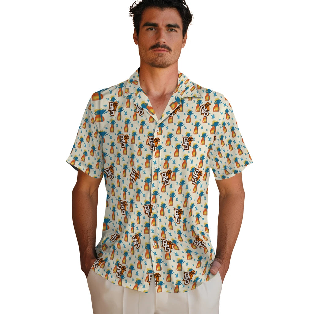 Bowling Green Falcons Hawaiian Shirt - Pineapple Delight | Moonbestprint