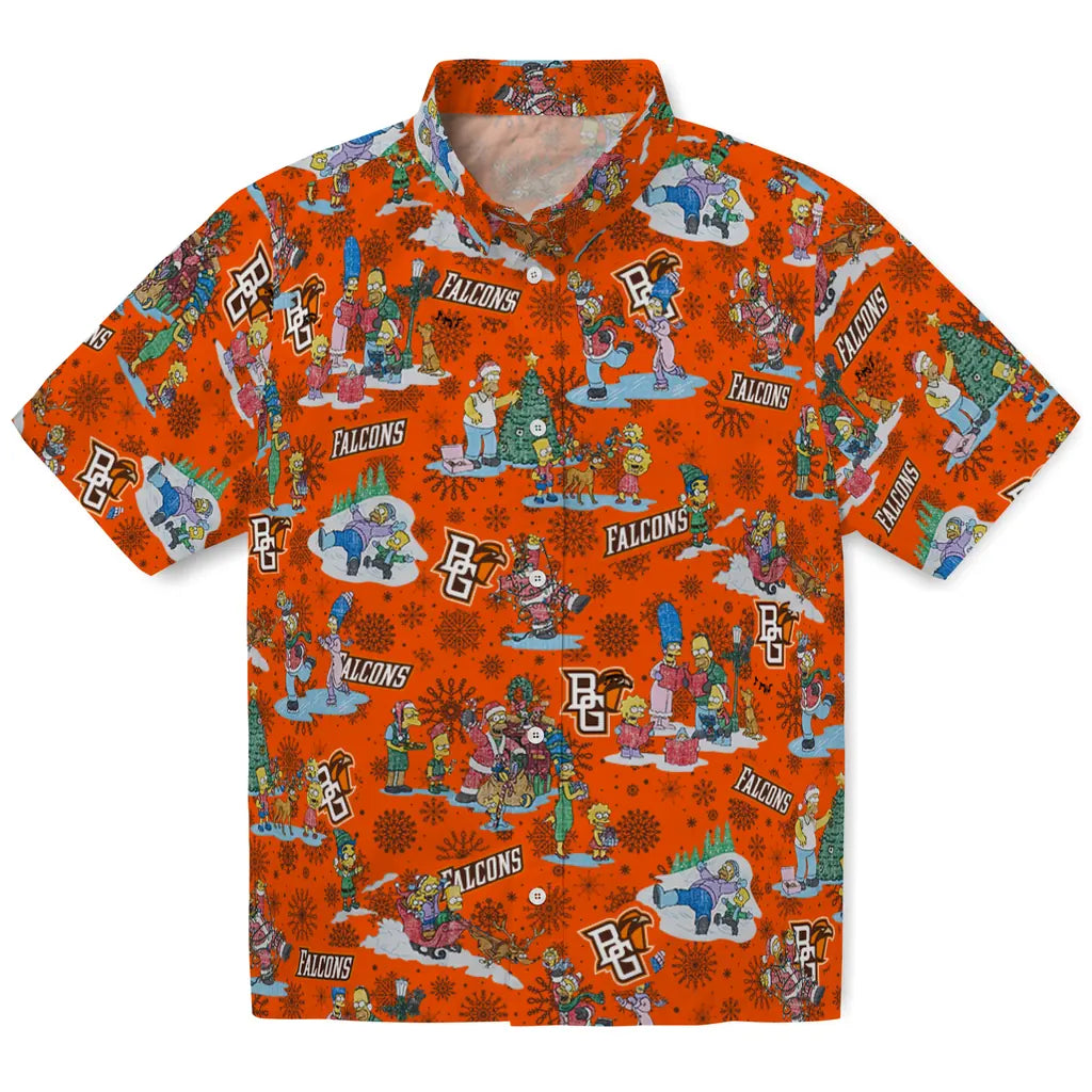 Bowling Green Falcons Hawaiian Shirt - Simpsons Christmas | Moonbestprint
