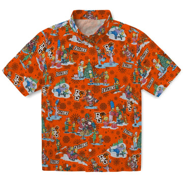 Bowling Green Falcons Hawaiian Shirt - Simpsons Christmas | Moonbestprint