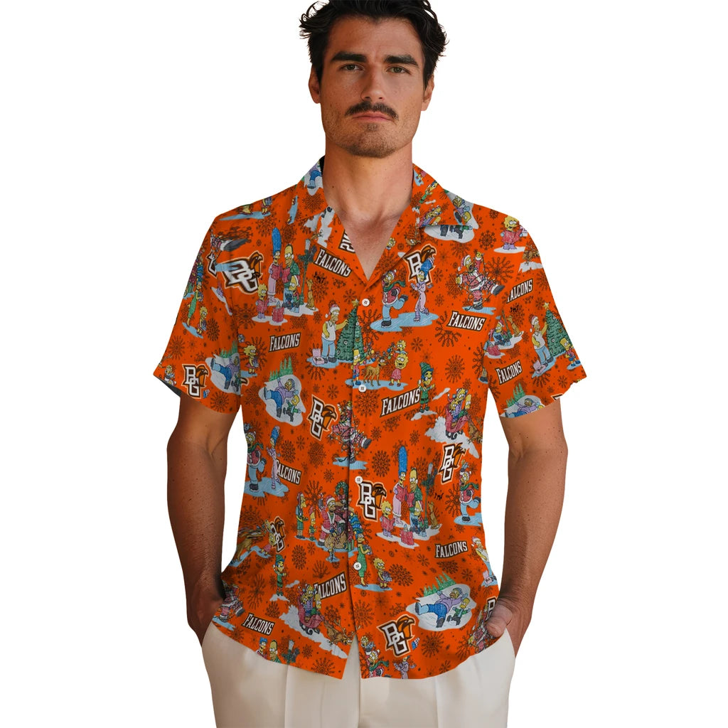 Bowling Green Falcons Hawaiian Shirt - Simpsons Christmas | Moonbestprint