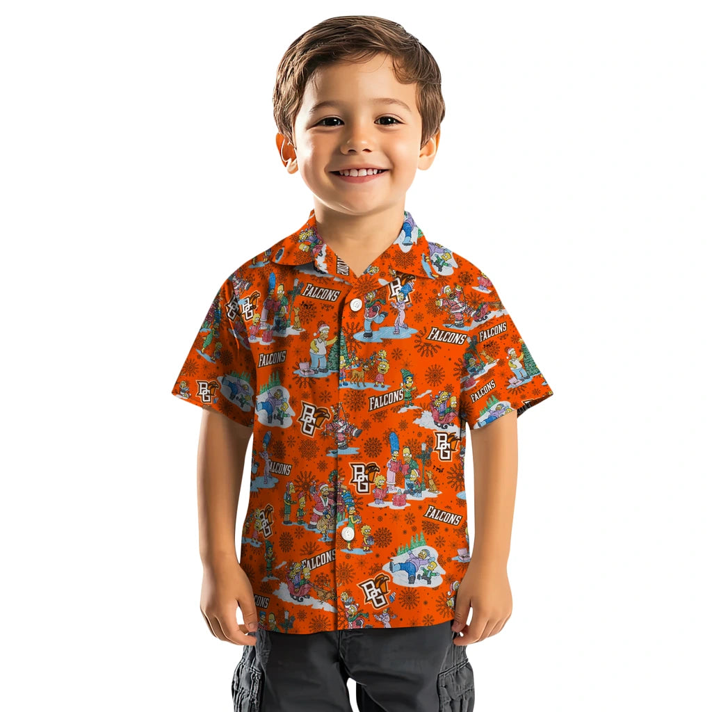 Bowling Green Falcons Hawaiian Shirt - Simpsons Christmas | Moonbestprint