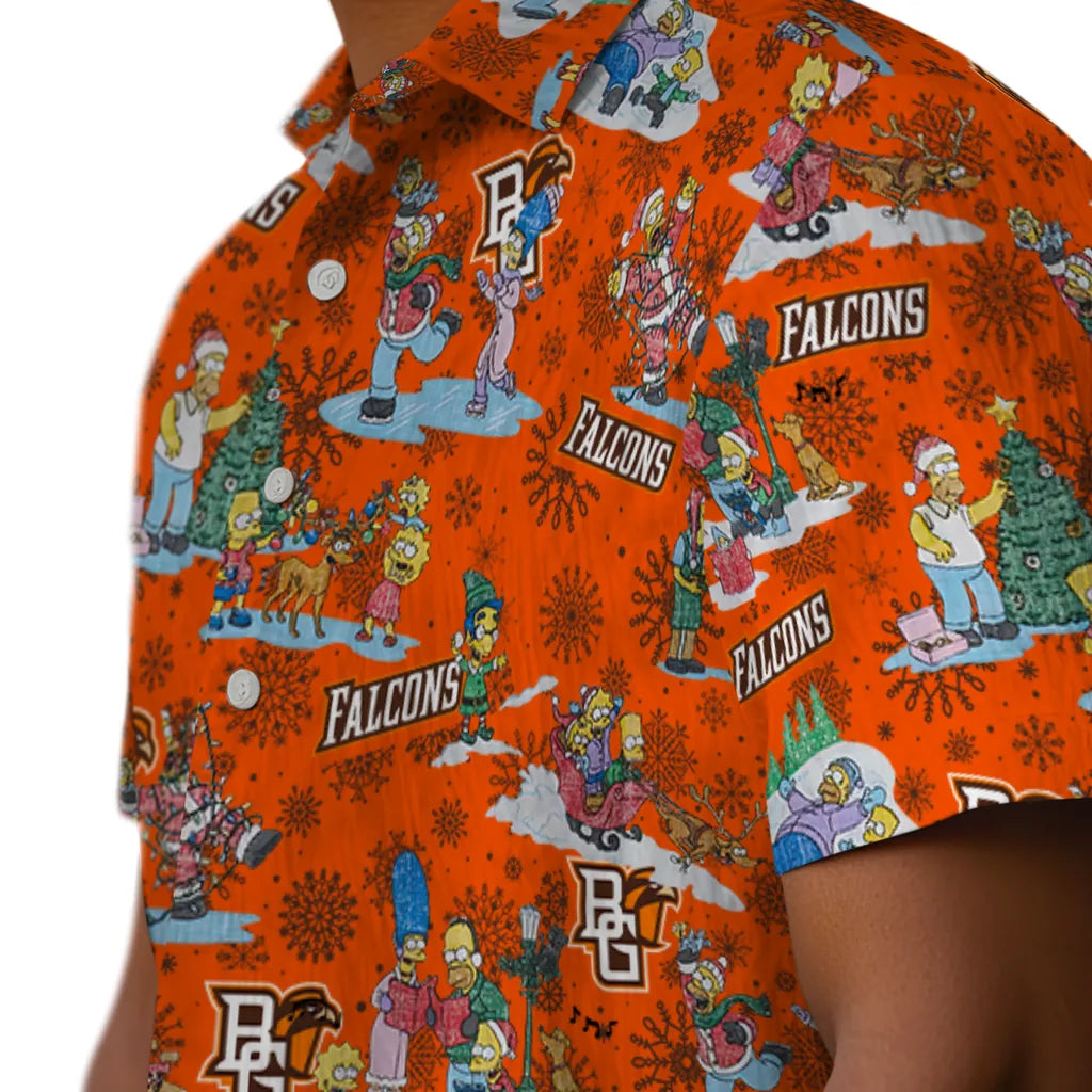 Bowling Green Falcons Hawaiian Shirt - Simpsons Christmas | Moonbestprint