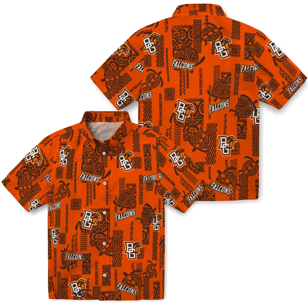 Bowling Green Falcons Hawaiian Shirt - Turtle Lines | Moonbestprint