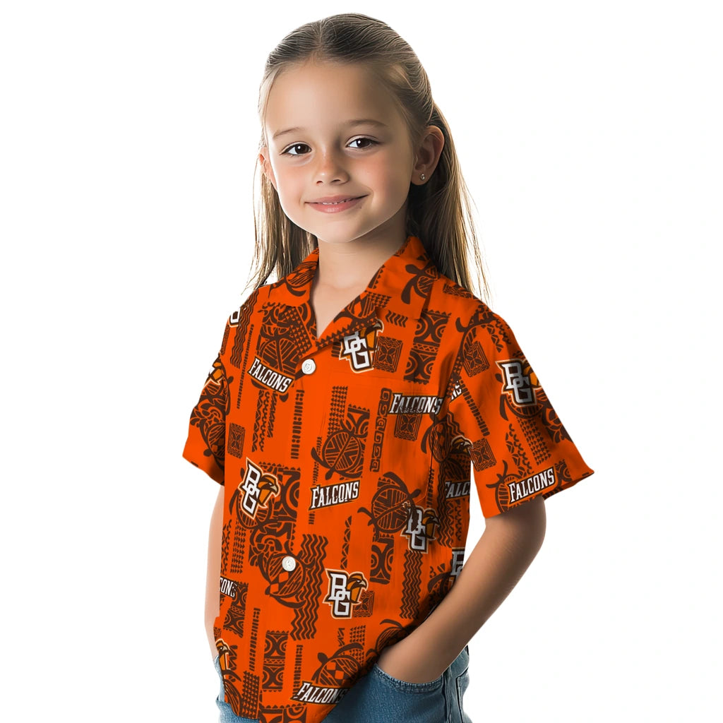 Bowling Green Falcons Hawaiian Shirt - Turtle Lines | Moonbestprint