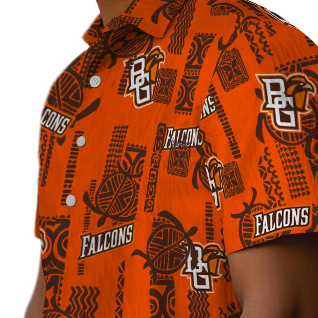 Bowling Green Falcons Hawaiian Shirt - Turtle Lines | Moonbestprint