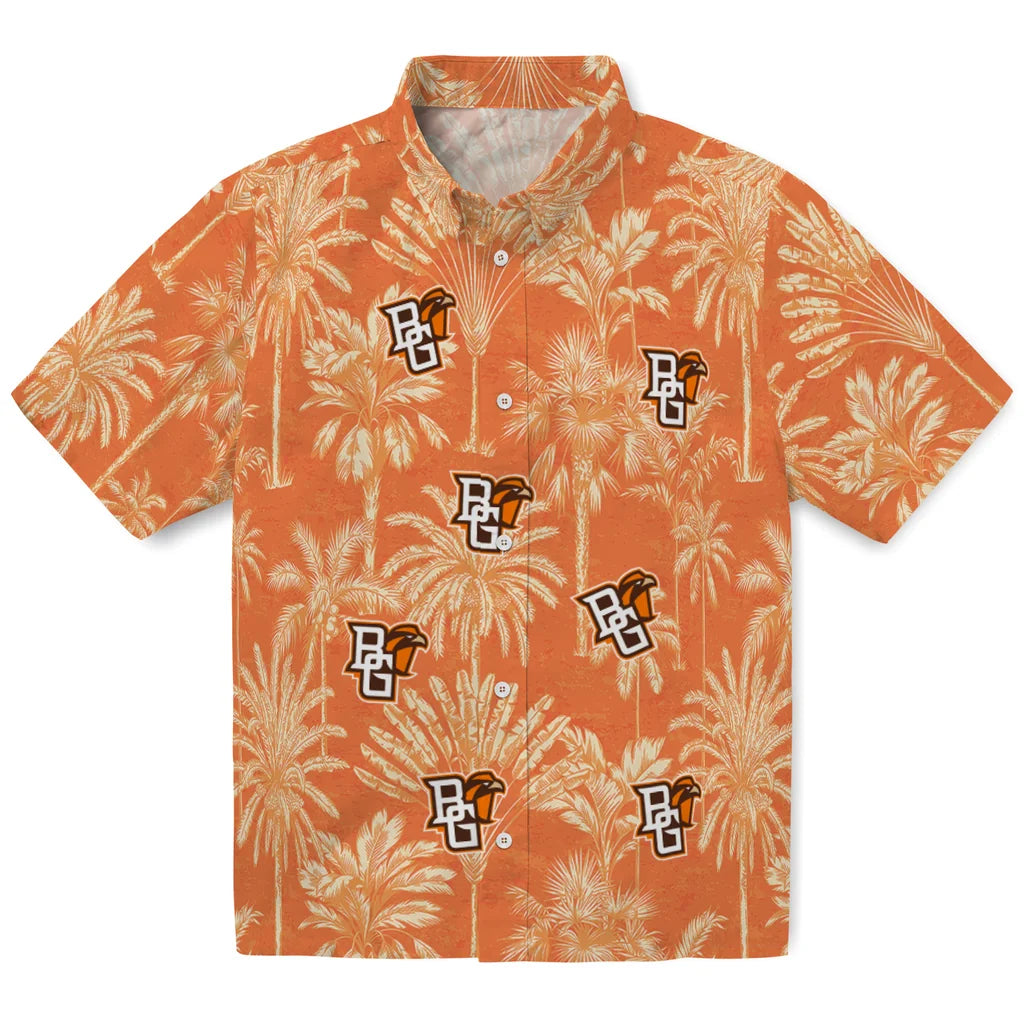 Bowling Green Falcons Hawaiian Shirt - Vintage Palm Tree | Moonbestprint