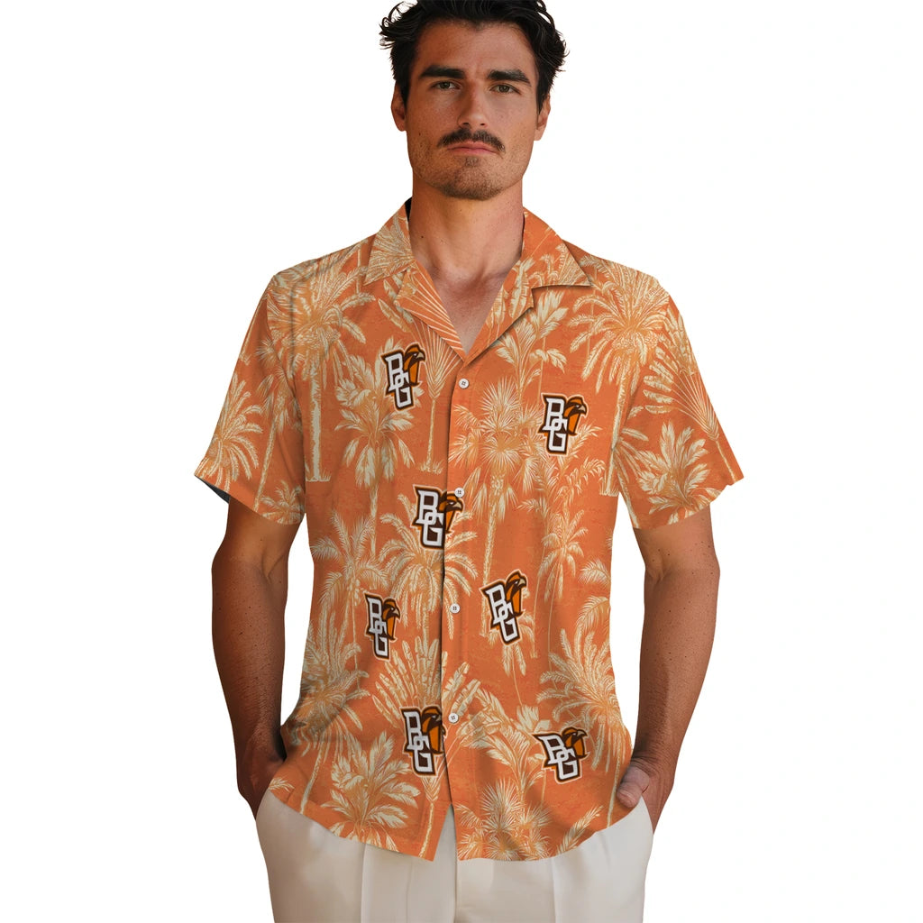 Bowling Green Falcons Hawaiian Shirt - Vintage Palm Tree | Moonbestprint