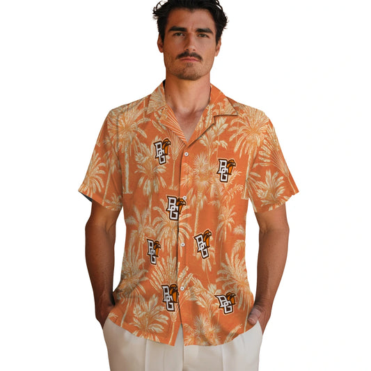 Bowling Green Falcons Hawaiian Shirt - Vintage Palm Tree | Moonbestprint