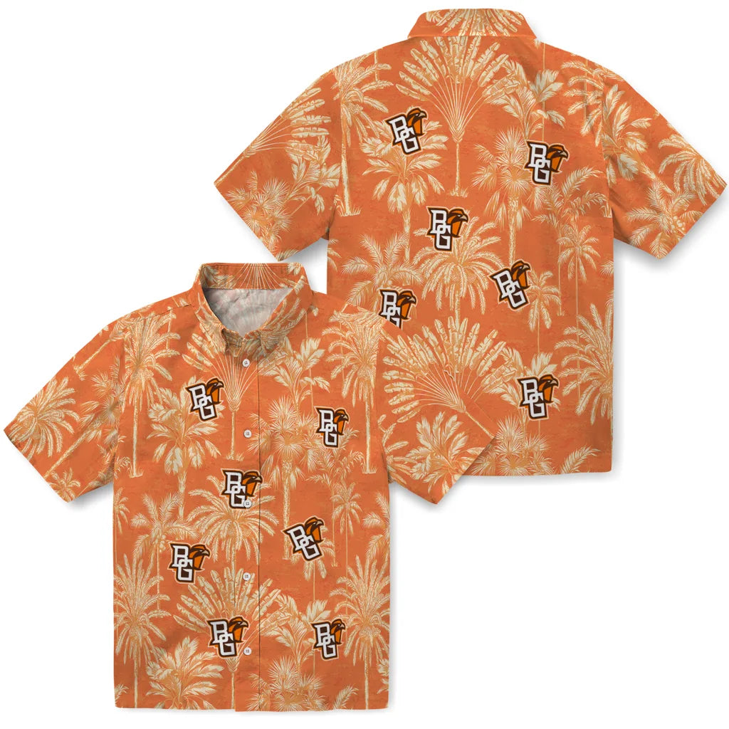 Bowling Green Falcons Hawaiian Shirt - Vintage Palm Tree | Moonbestprint