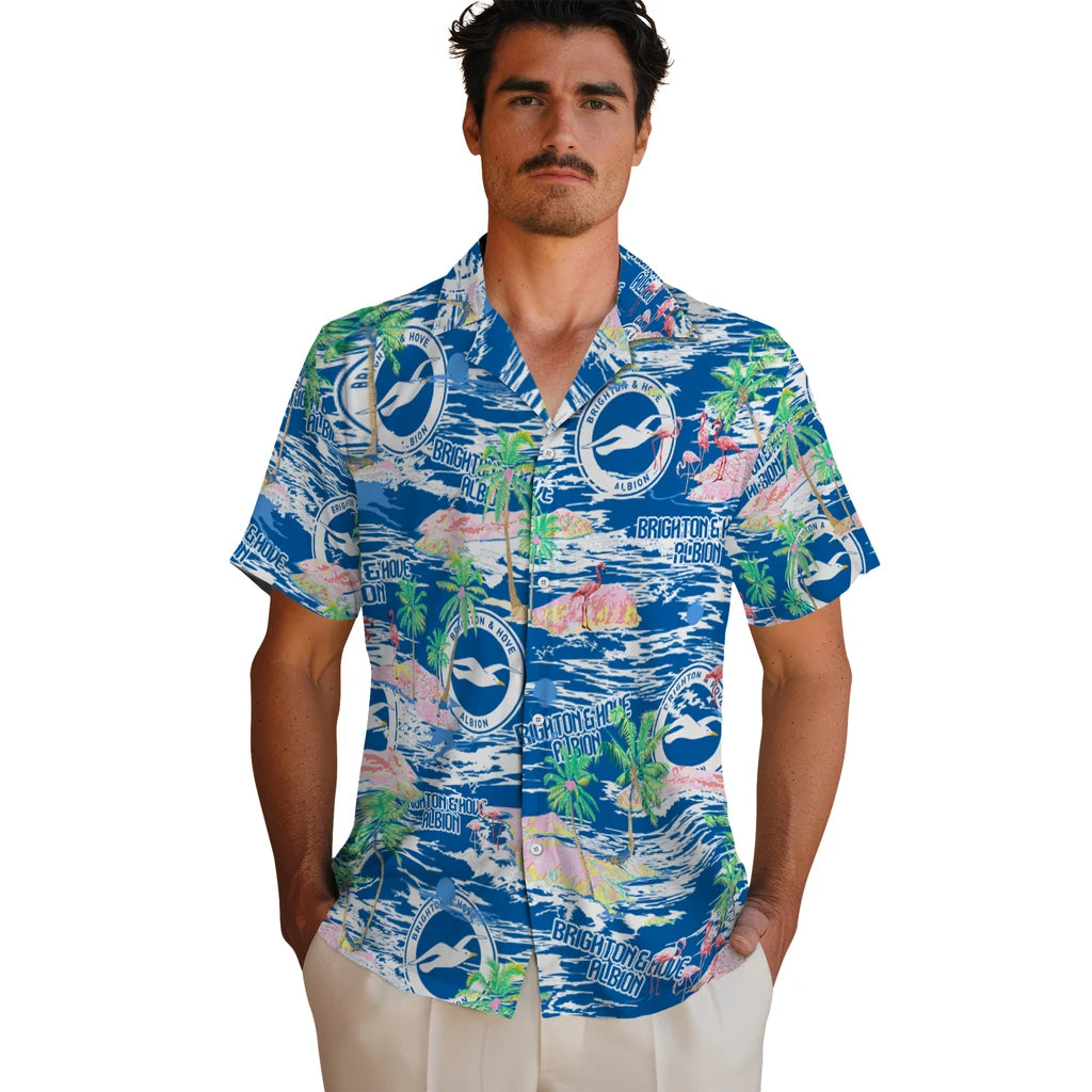 Brighton Hove Albion Flamingo Retreat 2026 Hawaiian Shirt – Moonbestprint
