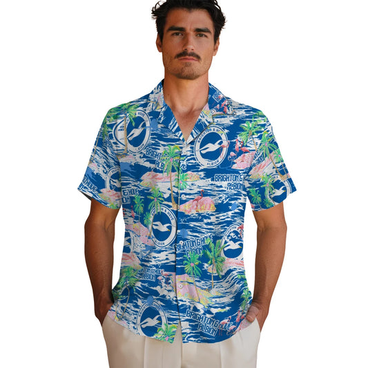 Brighton Hove Albion Flamingo Retreat 2026 Hawaiian Shirt – Moonbestprint