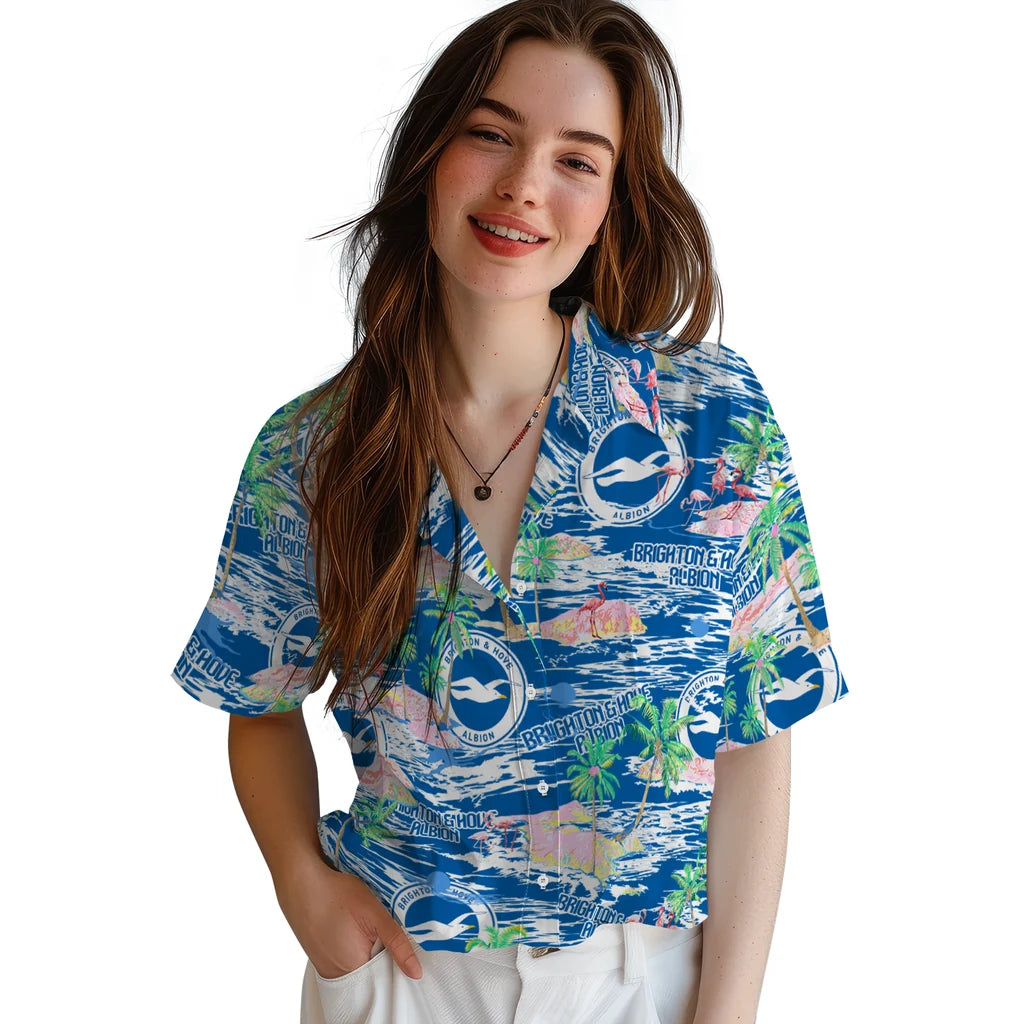 Brighton Hove Albion Flamingo Retreat 2026 Hawaiian Shirt – Moonbestprint