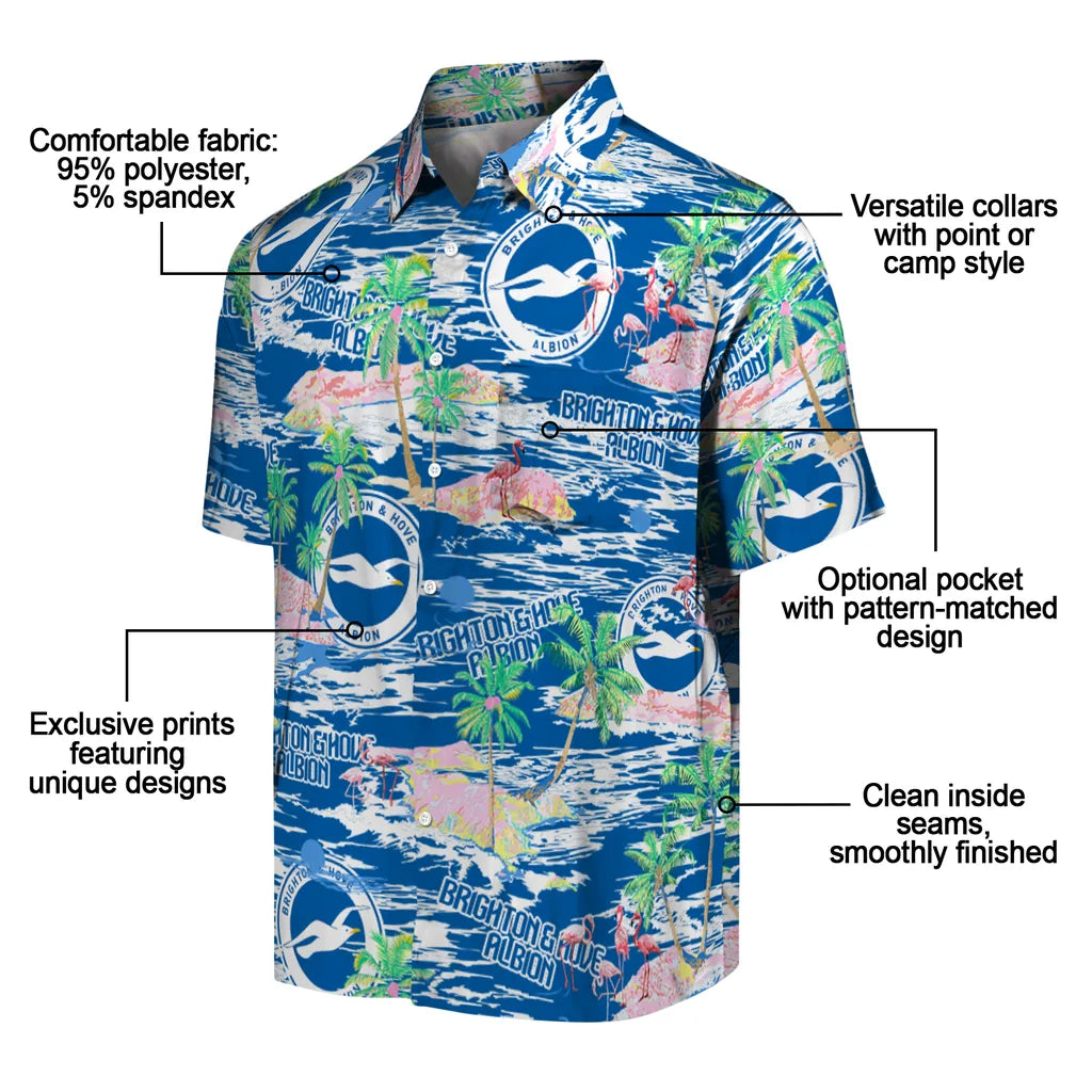 Brighton Hove Albion Flamingo Retreat 2026 Hawaiian Shirt – Moonbestprint