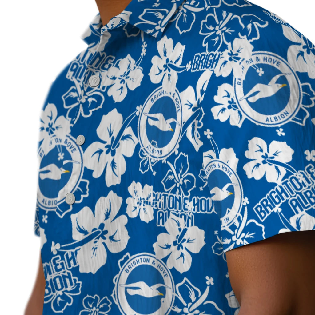 Brighton Hove Albion Hibiscus Bloom Hawaiian Shirt – Moonbestprint