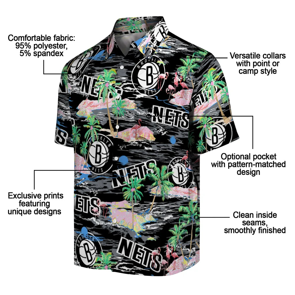 Brooklyn Nets Flamingo Retreat 2026 Hawaiian Shirt – Moonbestprint