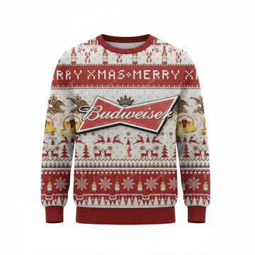 Budweiser Merry Xmas Ugly Christmas Sweater 2022 ? Usalast