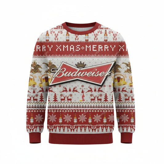 Budweiser Merry Xmas Ugly Christmas Sweater 2022 ? Usalast