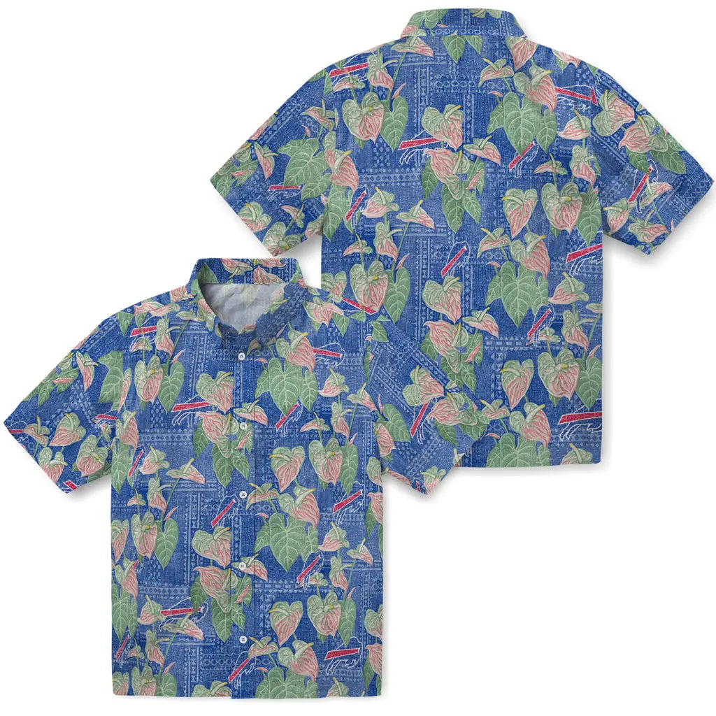 Buffalo Bills Hawaiian Shirt - Anthurium Overlay | Moonbestprint