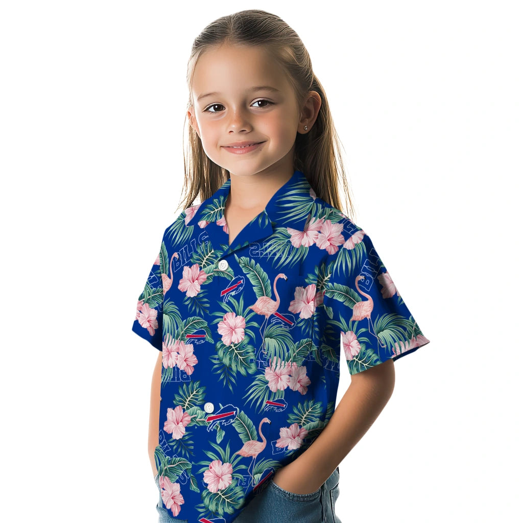 Buffalo Bills Hawaiian Shirt - Flamingo and Hibiscus | Moonbestprint