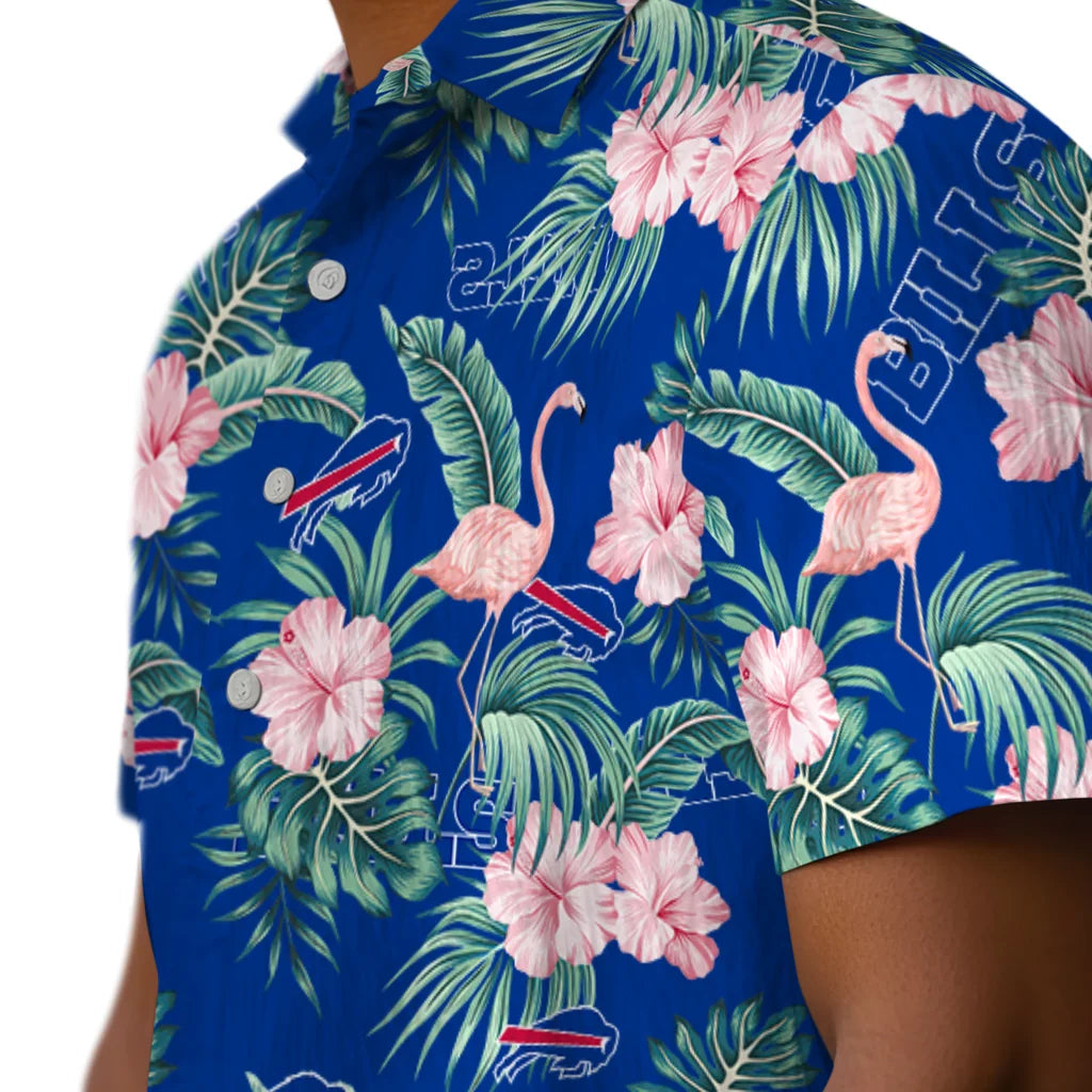 Buffalo Bills Hawaiian Shirt - Flamingo and Hibiscus | Moonbestprint