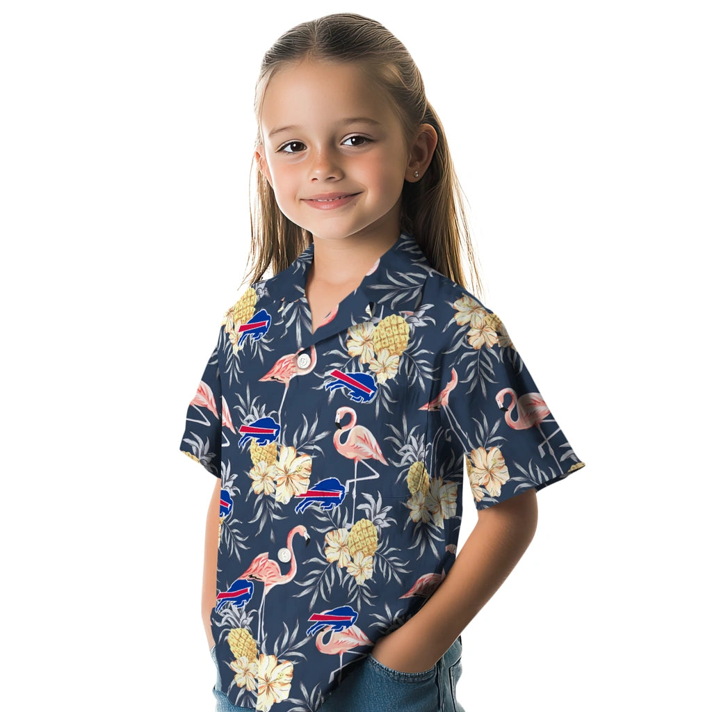 Buffalo Bills Hawaiian Shirt - Flamingo Hibiscus | Moonbestprint