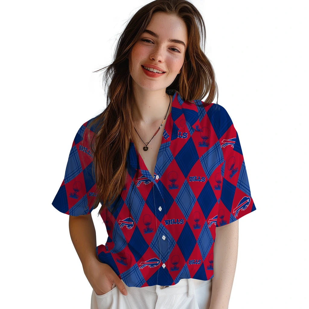 Buffalo Bills Hawaiian Shirt - Golfing Plaid | Moonbestprint
