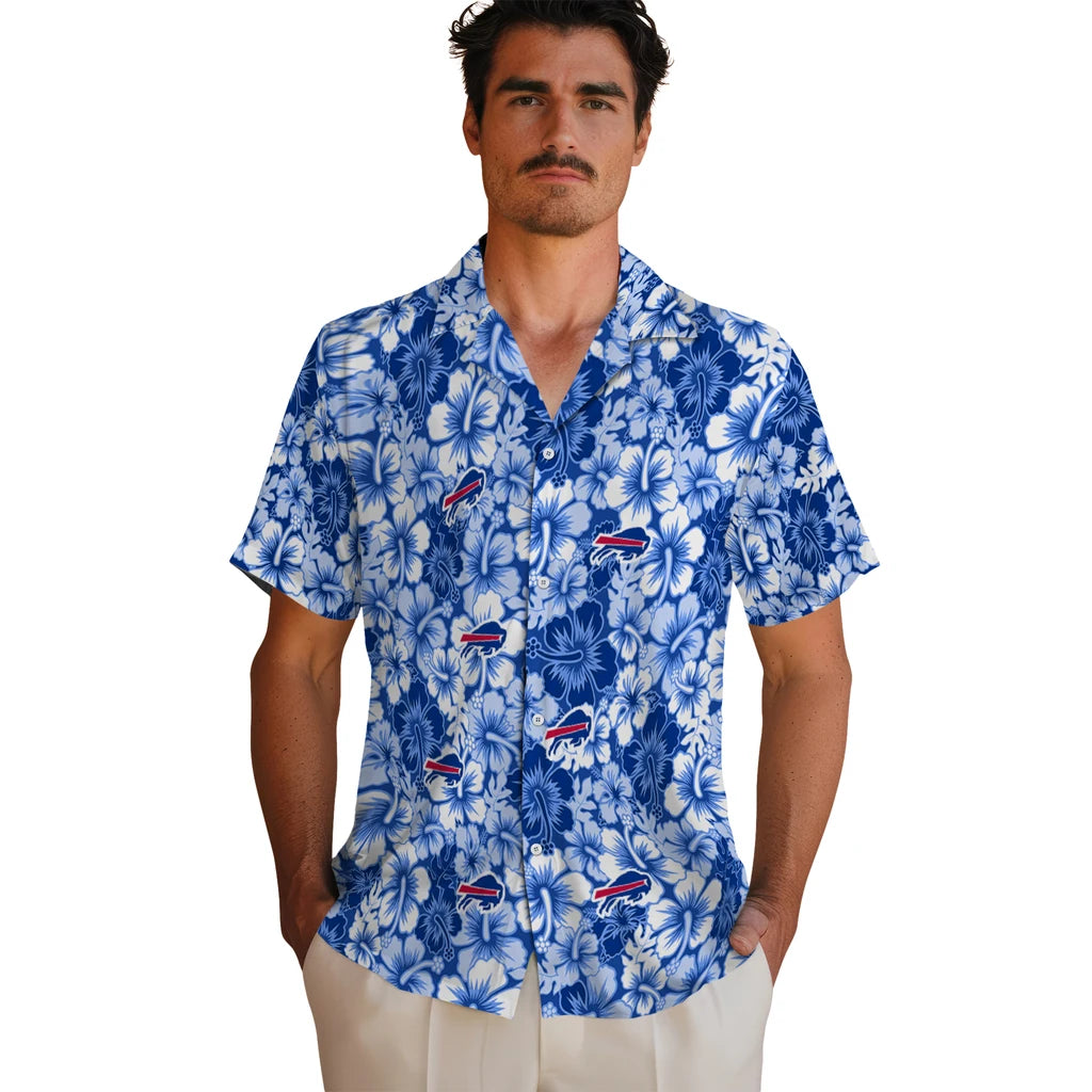Buffalo Bills Hawaiian Shirt - Hibiscus Blooms | Moonbestprint