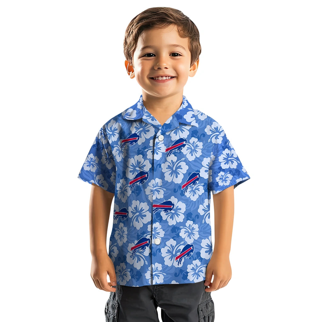 Buffalo Bills Hawaiian Shirt - Hibiscus Cluster | Moonbestprint