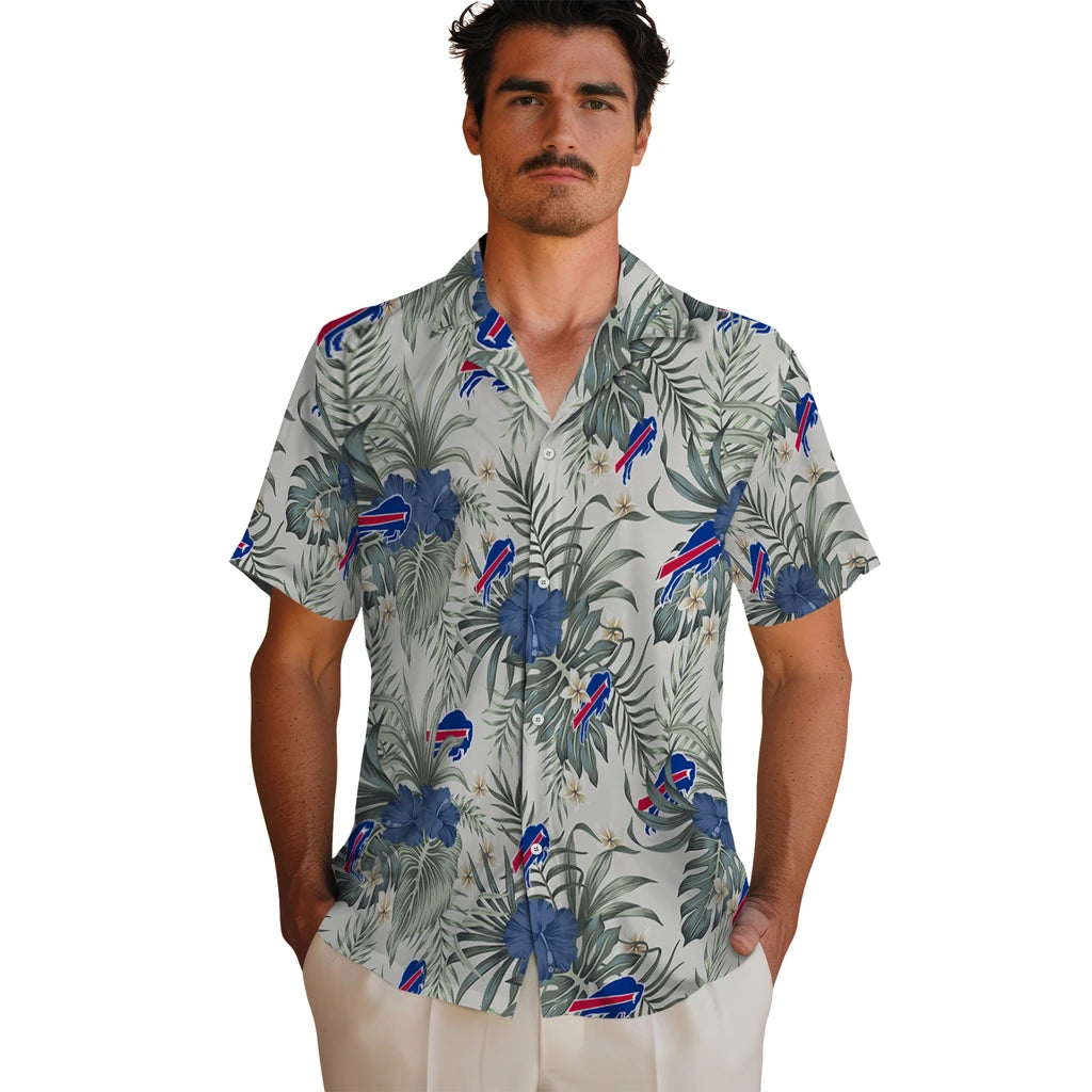 Buffalo Bills Hawaiian Shirt - Hibiscus Designs | Moonbestprint