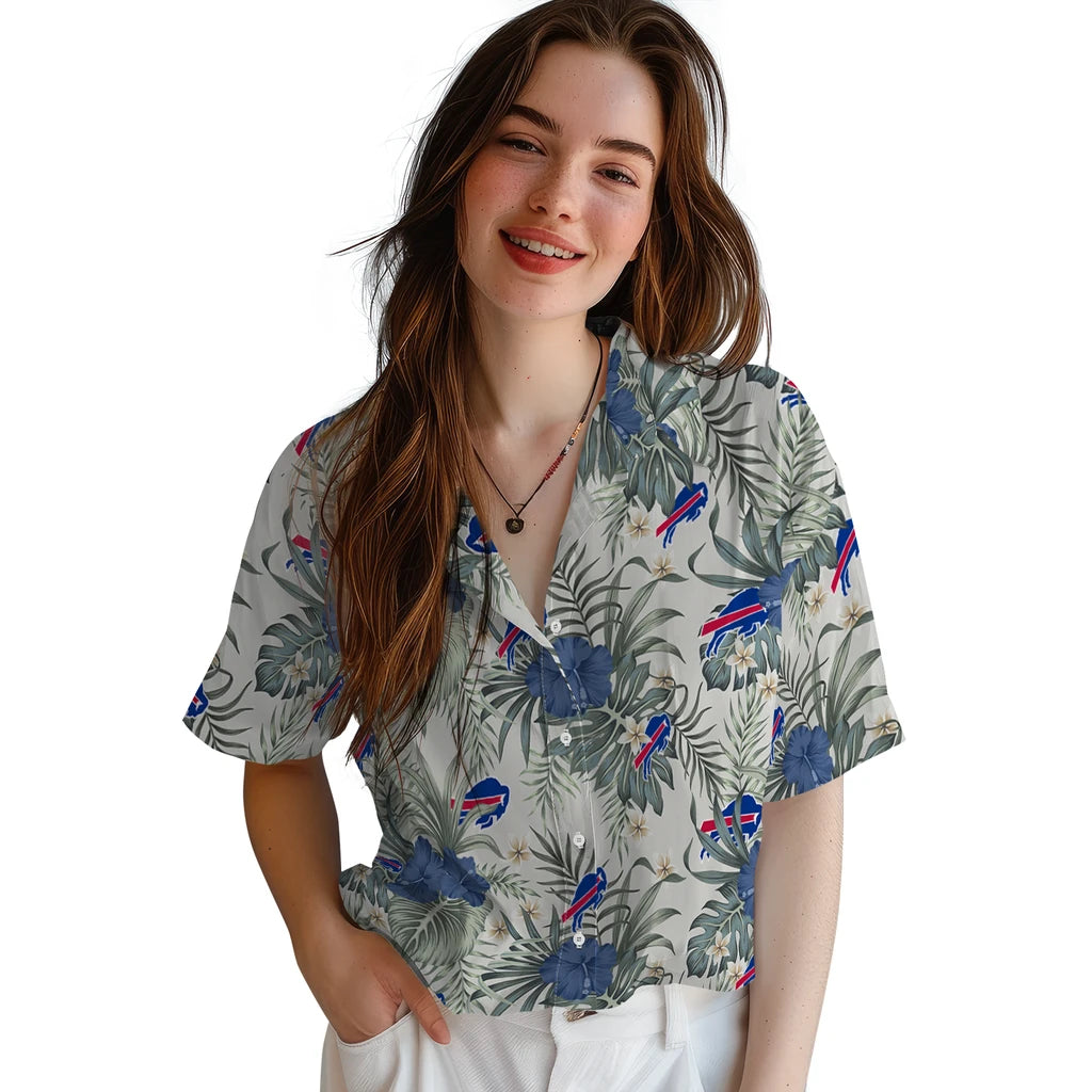 Buffalo Bills Hawaiian Shirt - Hibiscus Designs | Moonbestprint