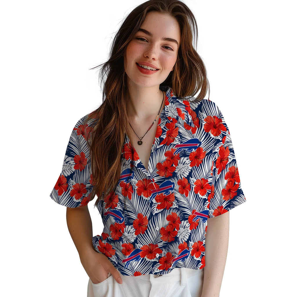Buffalo Bills Hawaiian Shirt - Hibiscus Fiesta | Moonbestprint