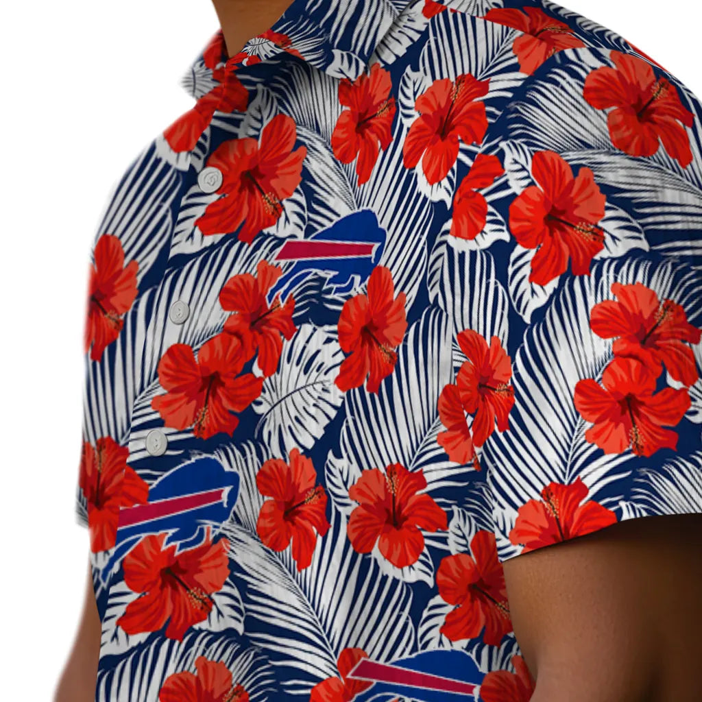 Buffalo Bills Hawaiian Shirt - Hibiscus Fiesta | Moonbestprint