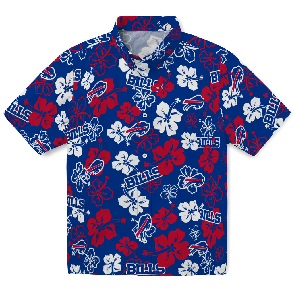 Buffalo Bills Hawaiian Shirt - Hibiscus Flower Design | Moonbestprint