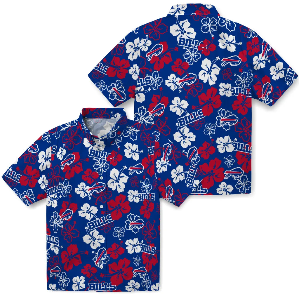 Buffalo Bills Hawaiian Shirt - Hibiscus Flower Design | Moonbestprint