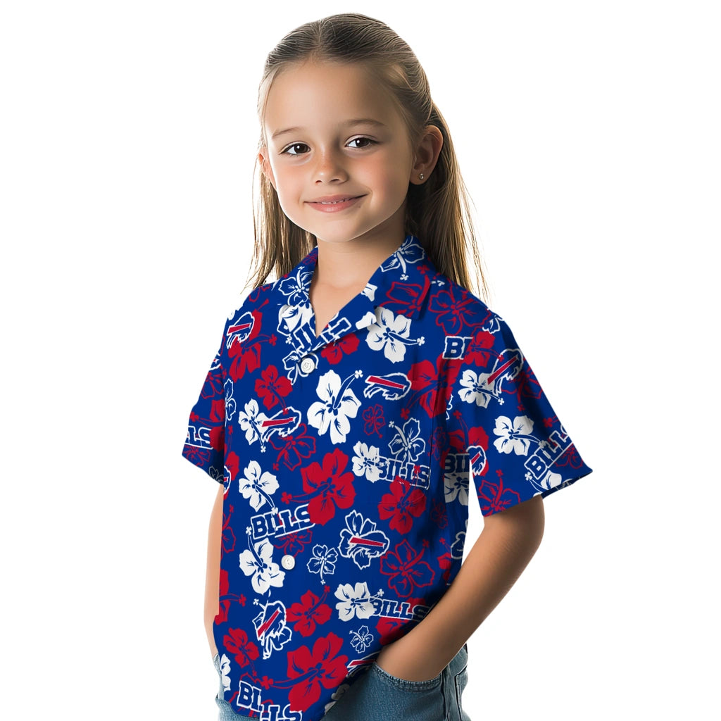 Buffalo Bills Hawaiian Shirt - Hibiscus Flower Design | Moonbestprint