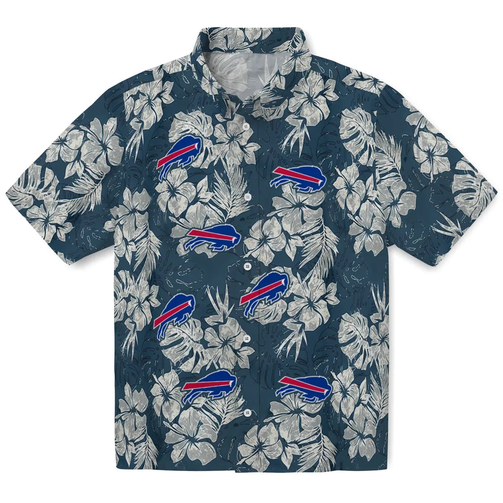 Buffalo Bills Hawaiian Shirt - Hibiscus Flowers | Moonbestprint