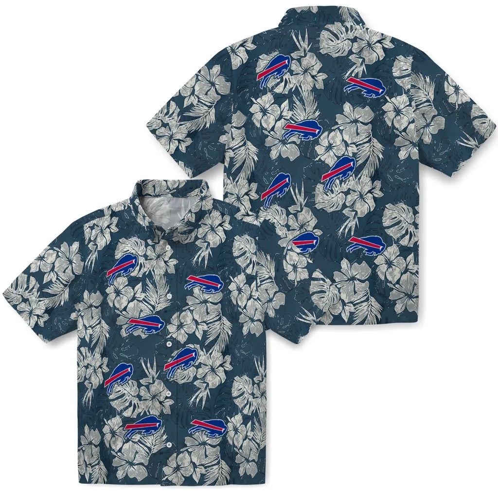 Buffalo Bills Hawaiian Shirt - Hibiscus Flowers | Moonbestprint