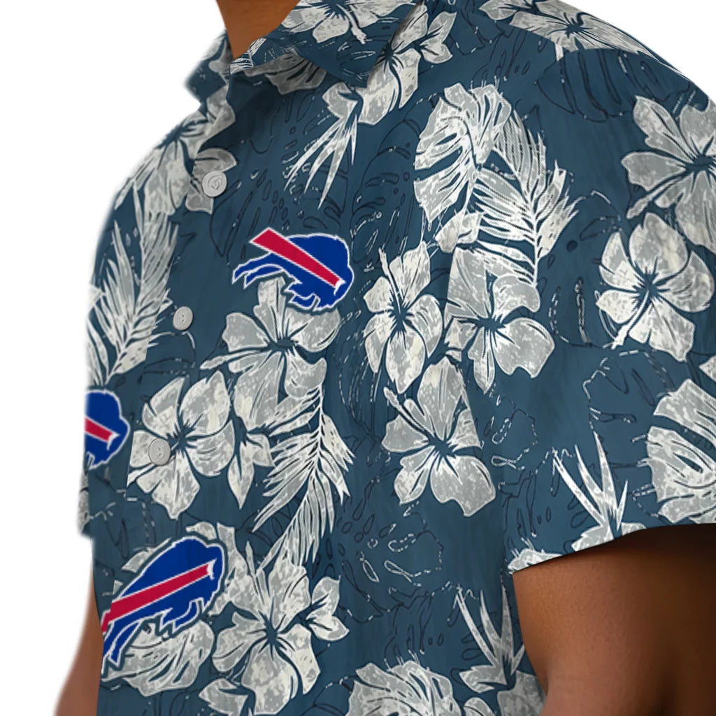 Buffalo Bills Hawaiian Shirt - Hibiscus Flowers | Moonbestprint