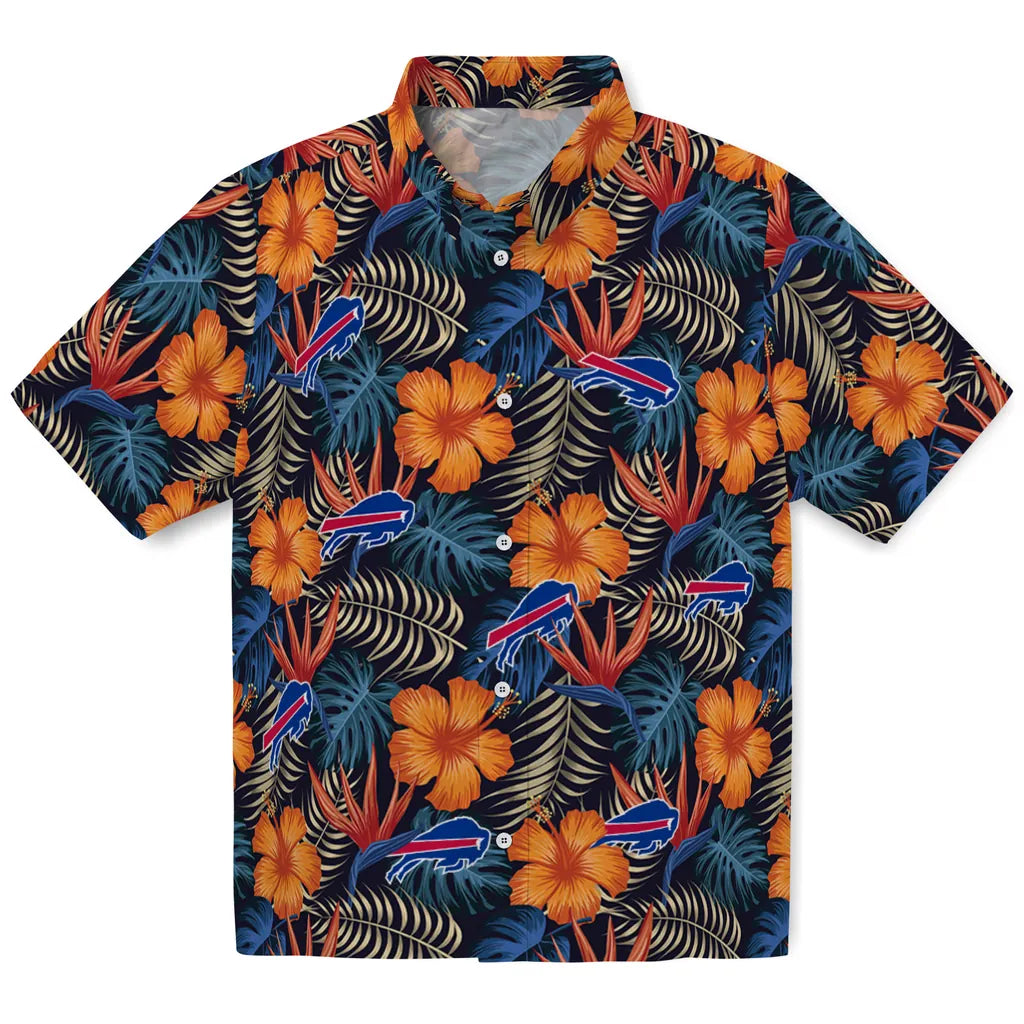 Buffalo Bills Hawaiian Shirt - Hibiscus Foliage | Moonbestprint