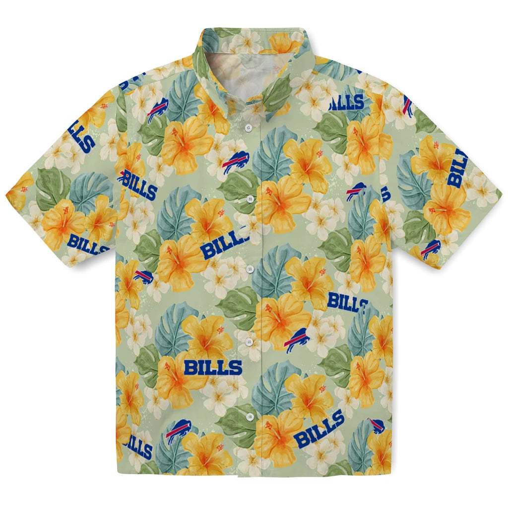 Buffalo Bills Hawaiian Shirt - Hibiscus Mood | Moonbestprint