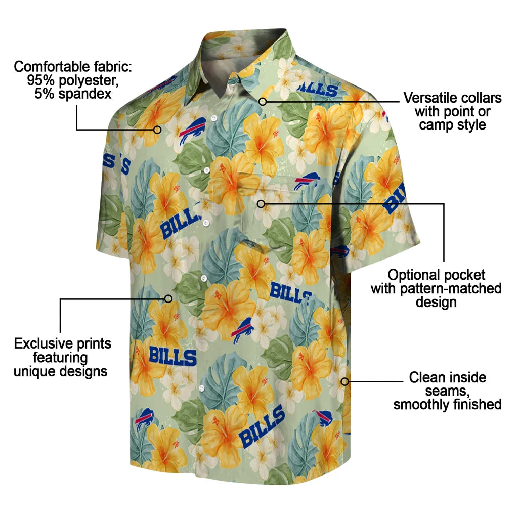 Buffalo Bills Hawaiian Shirt - Hibiscus Mood | Moonbestprint