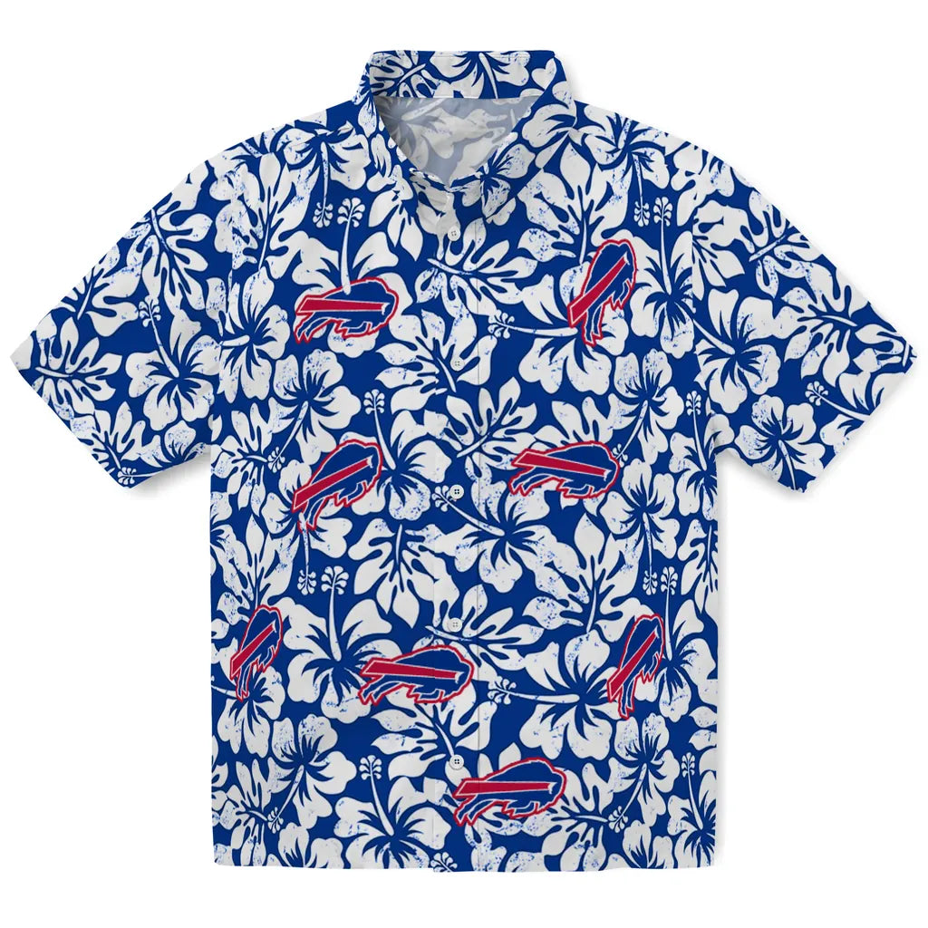 Buffalo Bills Hawaiian Shirt - Hibiscus Motif | Moonbestprint