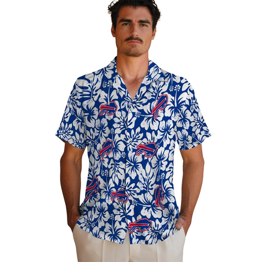Buffalo Bills Hawaiian Shirt - Hibiscus Motif | Moonbestprint
