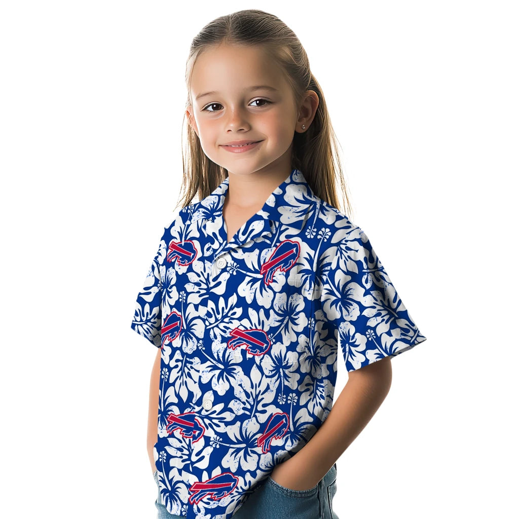 Buffalo Bills Hawaiian Shirt - Hibiscus Motif | Moonbestprint