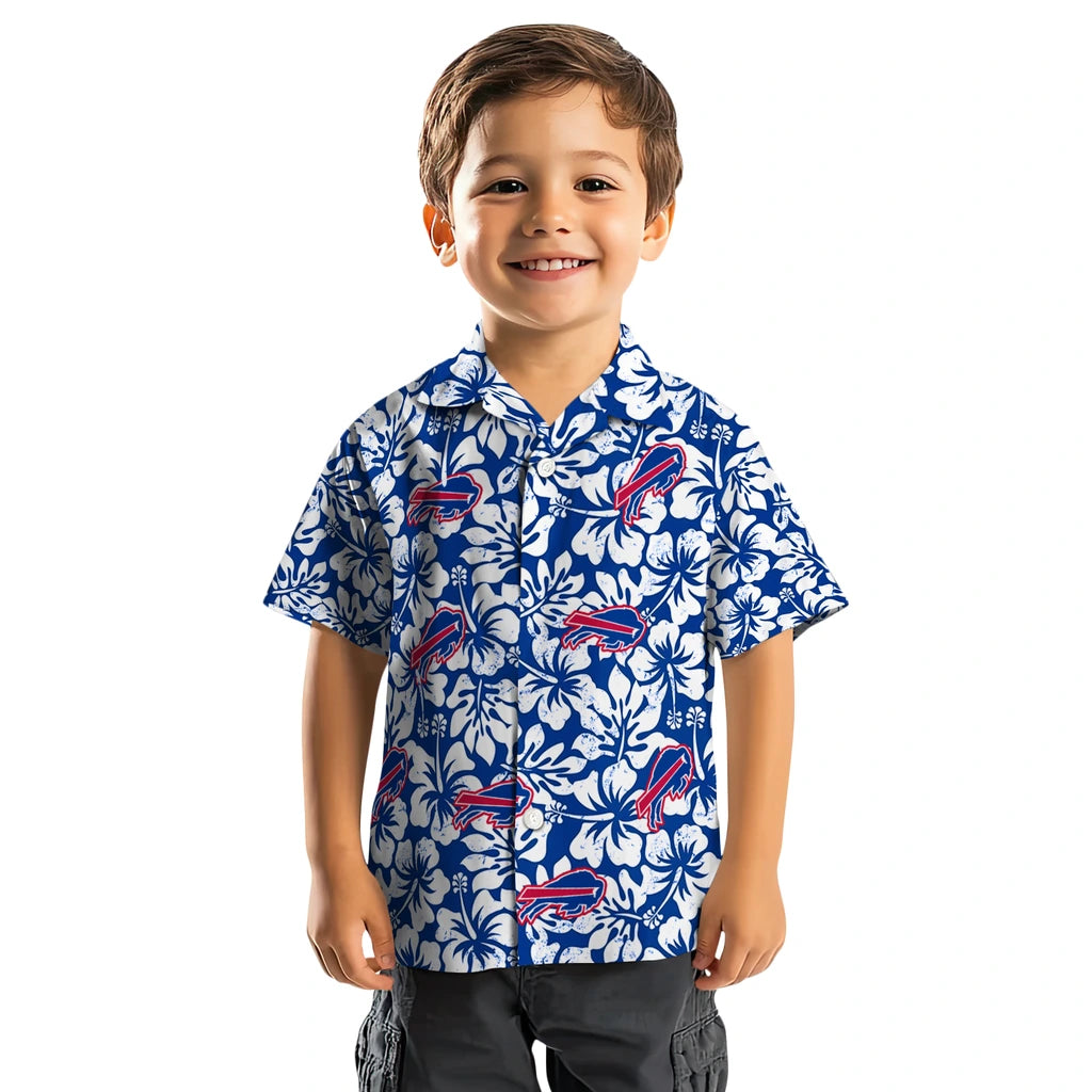 Buffalo Bills Hawaiian Shirt - Hibiscus Motif | Moonbestprint