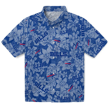 Buffalo Bills Hawaiian Shirt - Hibiscus Oasis | Moonbestprint