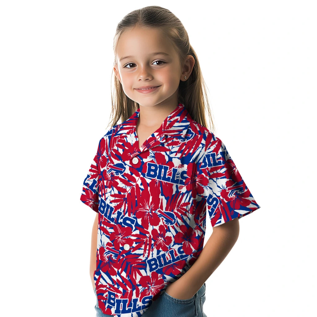 Buffalo Bills Hawaiian Shirt - Hibiscus Overlay | Moonbestprint