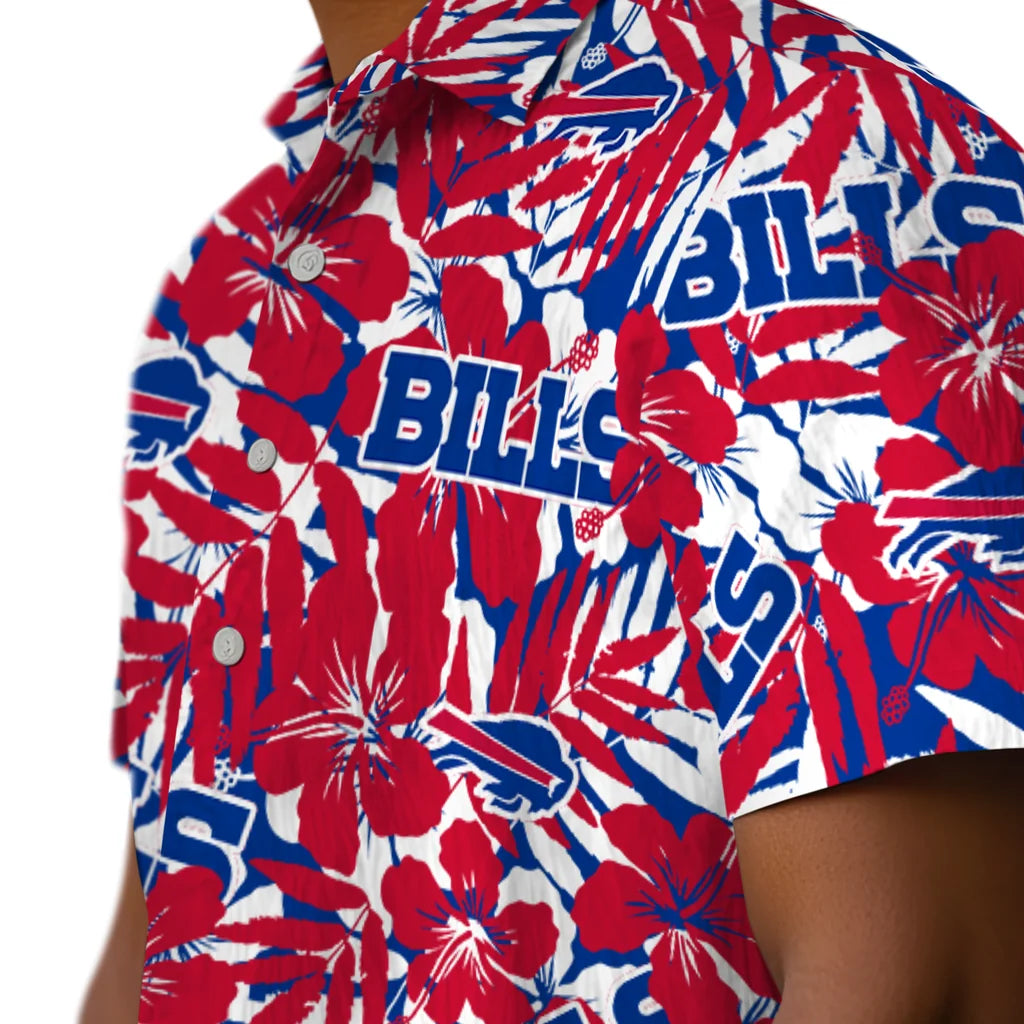 Buffalo Bills Hawaiian Shirt - Hibiscus Overlay | Moonbestprint