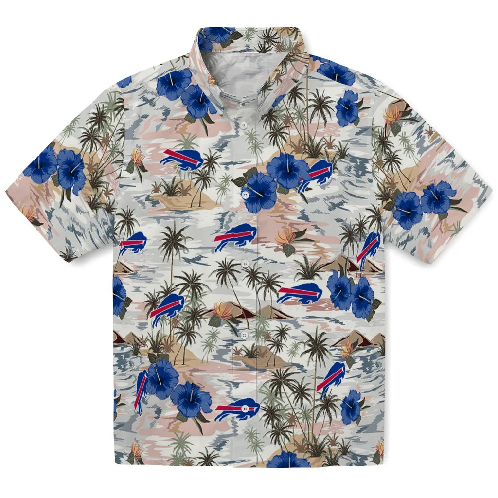 Buffalo Bills Hawaiian Shirt - Hibiscus Seaside | Moonbestprint
