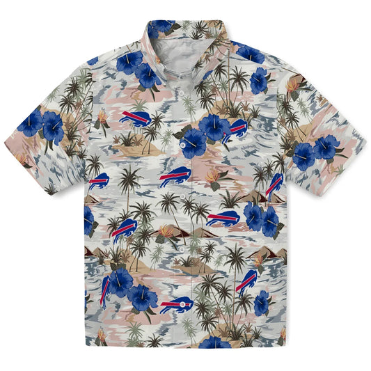 Buffalo Bills Hawaiian Shirt - Hibiscus Seaside | Moonbestprint